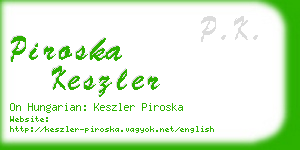 piroska keszler business card